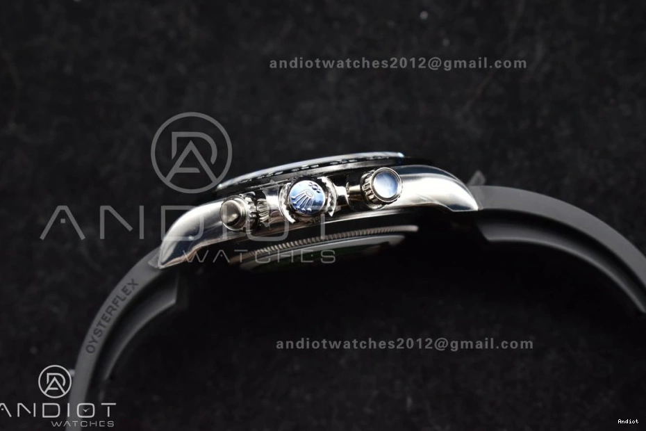 on Black Daytona Diamonds Best Edition Rubber 116519 Oysterflex Dial SA4130 BTF 1:1 Strap 1126